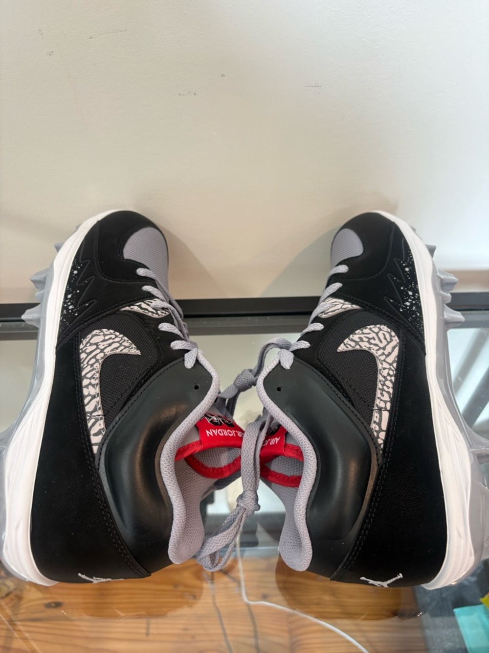 NEW Jordan Stadium 90 Low TD Black Cement Football Cleats HQ0210-060 Mens multip - Picture 6 of 7